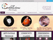 Tablet Screenshot of cobblestoneartscenter.com